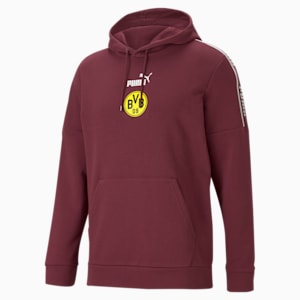 Sudadera con capucha BVB ftblCulture para hombre, Burgundy-Cyber Yellow, extralarge